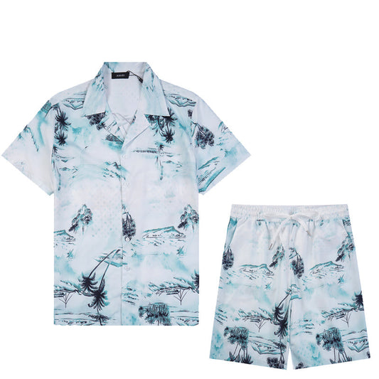 STEOMALL-Amiri Shirt Shorts Suit